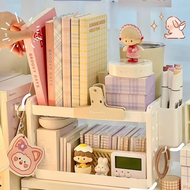 1Pc Multi-Functional 3-Tier Desktop Organizer, Desktop Shelf, Hole Board, Pen Holder Office Desk Organizer, Desk Desk Organizer