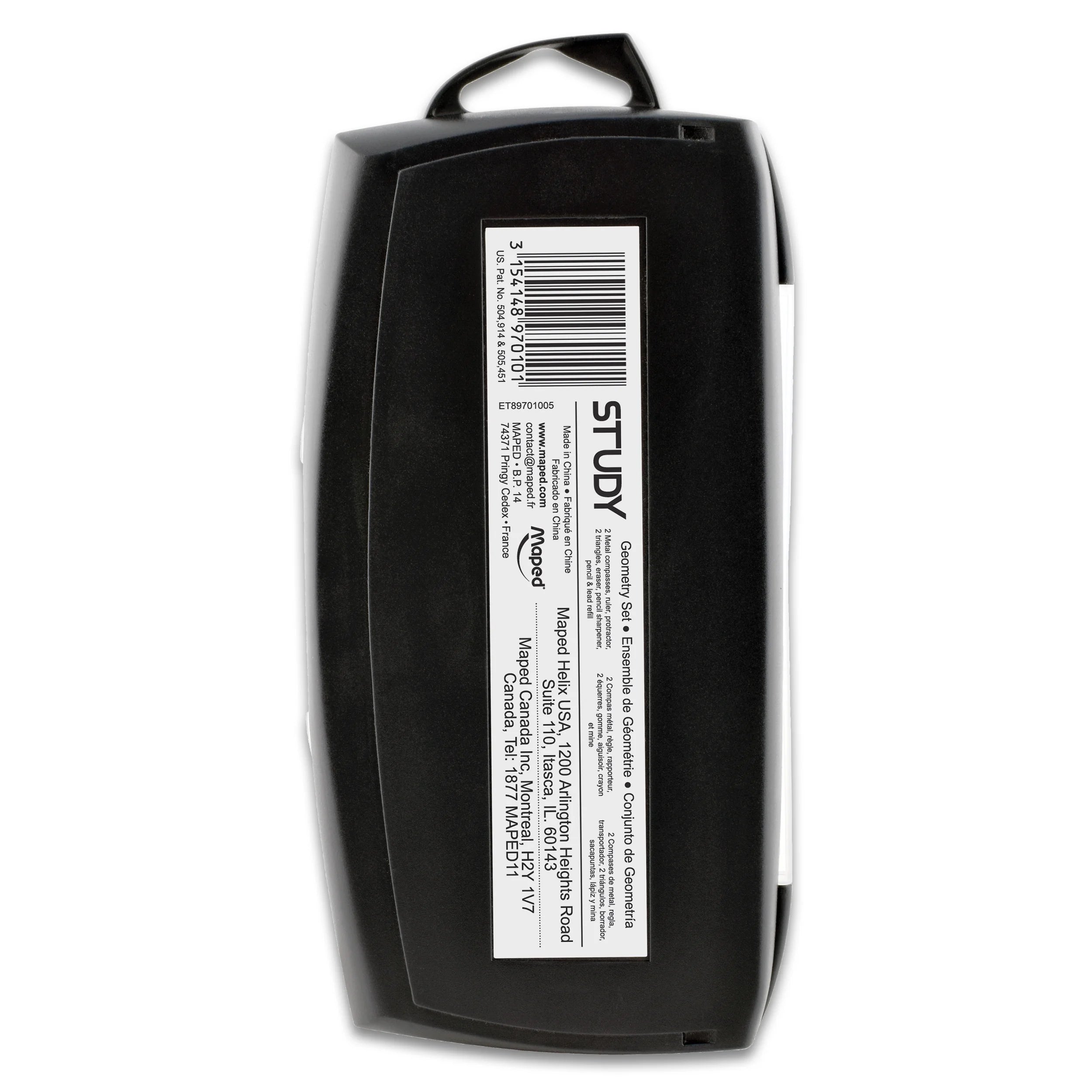 Geometry Set, 10-Piece, Metal Compass & Measuring Tools for Students